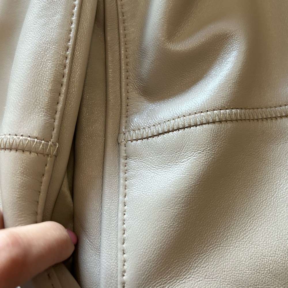 Vintage lether j-piel women’s jacket bought in Spain real fur curly lamb jacket - Picture 3 of 12